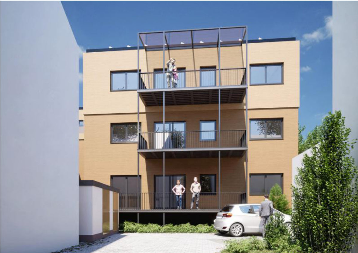 Balkone und Dachterrasse (Visualisierung)